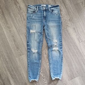 Kancan Signature Midrise Distressed Blue Jeans